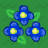 Triple Blue Flower